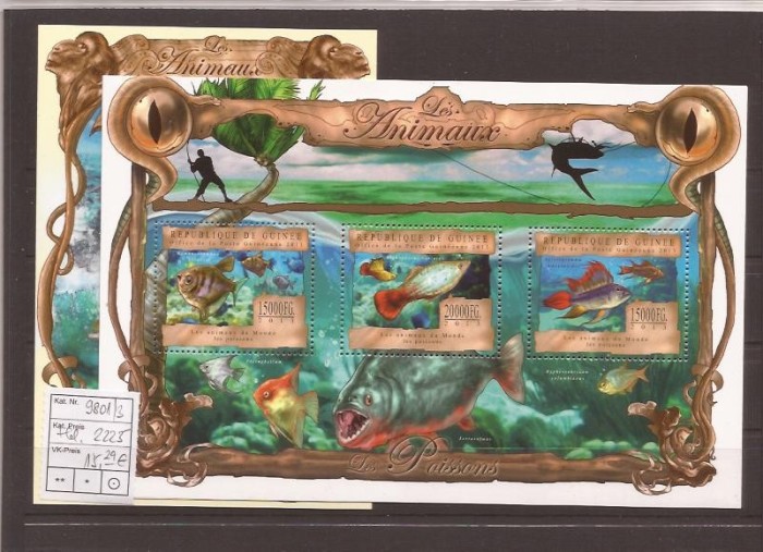 Guinea - peste 9801/3+bl.2225