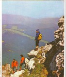 CPI (B6383) CARTE POSTALA - MUNTII BUCEGI. ALPINISTI PE CREASTA MORARULUI