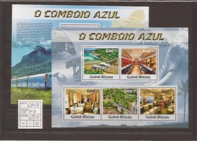 Guinea - Bissau - trenuri 6554/8+bl.1148 foto