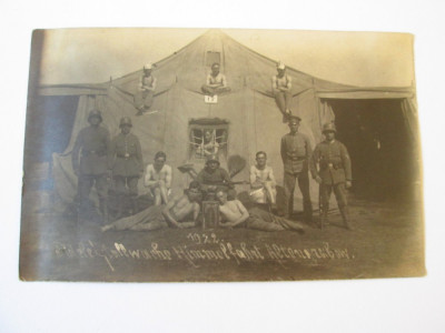 FOTO MODEL C.P. MILITARI GERMANI IN FATA CORTULUI DE CAMPANIE 1922 foto