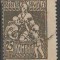 TIMBRE 114, ROMANIA, 1921, ASISTENTA, 25 BANI, EROARE PERFORARE DEPLASATA