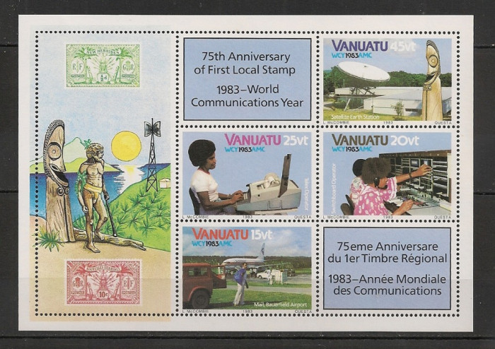 Vanuatu.1983 Anul international al comunicatiilor-Bl. SV.154