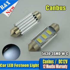 LED festoon sofit 36 mm canbus gama premium alb rece 3 led 5630 audi skoda vw foto