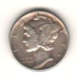 SV * SUA / Statele Unite ONE DIME / 10 CENTS 1944 * ARGINT .900 * - XF