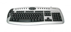 Tastatura multimedia ergonomica office Chicony KB-0350 PS/2 foto