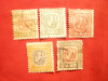 Serie mica 1907 Islanda :1E ,3,4,5,10 aur ,stampilate, Stampilat