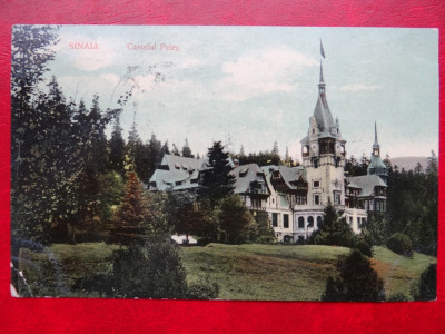 AKVDE 3 - Carte postala - Vedere - Sinaia - Castelul Peles - circulatie Goarna foto