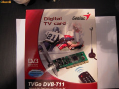 TV Tuner intern GENIUS TVGo DVB-T11, telecomanda, NOU foto