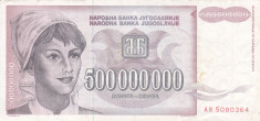 IUGOSLAVIA 500.000.000 dinara 1993 VF!!! foto