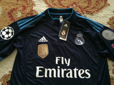 Echipament original CRISTIANO RONALDO 7 Real Madrid Adidas tricou 2015 UCL messi foto