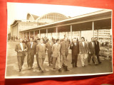 Fotografie anii &#039;60 Peronul Garii Constanta - Delegatie Oficiala