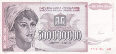 IUGOSLAVIA 500.000.000 dinara 1993 VF+++!!! foto