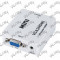 Convertor semnal video VGA la HDMI ( sunet audio ) NOU