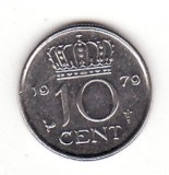 Olanda 10 centi 1979 - Juliana, Europa, Nichel