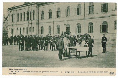 3975 - ARMY, Romanian Soldiers taking oath - old postcard - unused foto