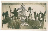 970 - ARMY, Soldiers, Christmas Romania - old PC real PHOTO - unused 1917