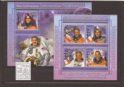 Togo - Cosmos - astronauts 3959/62+bl.602 foto