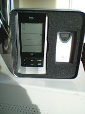 Termometru de birou elegant elvetian Irox cu senzor exterior de temperatura foto