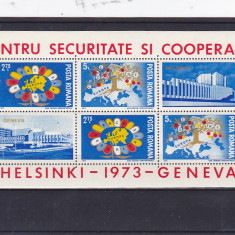 Romania conferinta secvuritate 1973 colita , nr lista 833a.