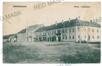 2672 - LECHINTA, Bistrita, Market - old postcard - used - 1918 foto