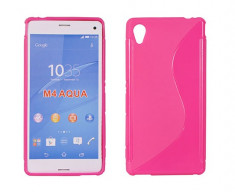 Husa Sony Xperia M4 Aqua TPU S-LINE Roz foto