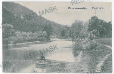 1870 - SIGHET, Maramures, boat on the river - old postcard - used - 1908 foto