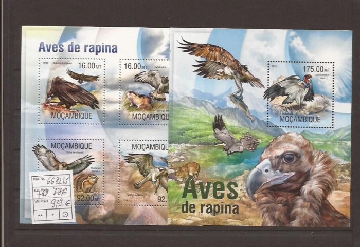 Mozambik - pasari 6682/5+bl.776