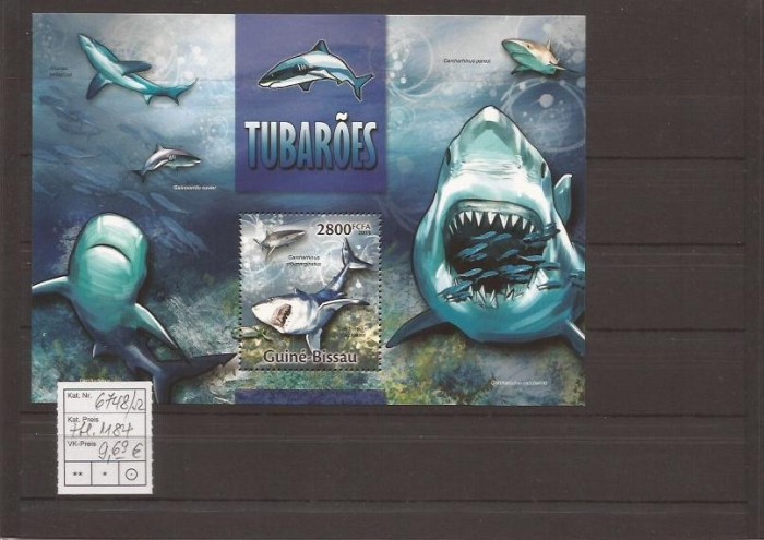 Guinea - Bissau - sharks 6748/52+bl.1184
