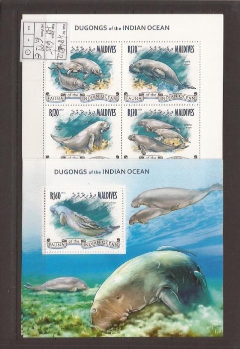 Maldives - Dugong 4848/52+bl.635