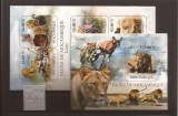 Mozambik - lions 5029/34+bl.521, Africa, Natura