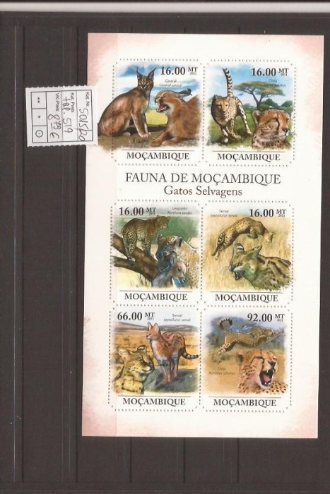 Mozambik - fauna 5015/20+bl.519