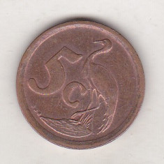 bnk mnd Africa de Sud 5 centi 1995 , fauna