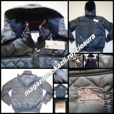 GEACA 4XL BARBATI FIRMA BURBERRY GLUGA DETASABILA FAS POLAR BLEUMARIN PUFOAICA foto