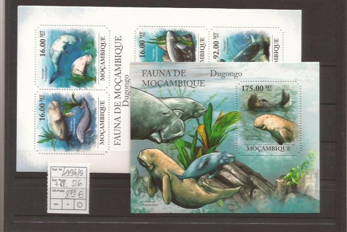 Mozambik - Dugong 4994/99+bl.516
