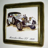 Placheta ceramica incadrata in rama de alama - Mercedes Benz SS 1929