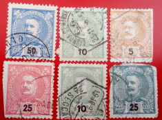 1895 PORTUGALIA King Carlos of Portugal Yt = 2 eur 6 timbre circulate foto