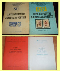 Rompresfilatelia 1974, 1975, 1992 si 1994 - Lot 4 Liste de preturi marci postale foto