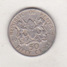 bnk mnd Kenya 50 cents 1974