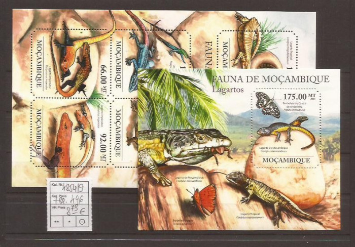 Mozambik - fauna 4854/9+bl.496