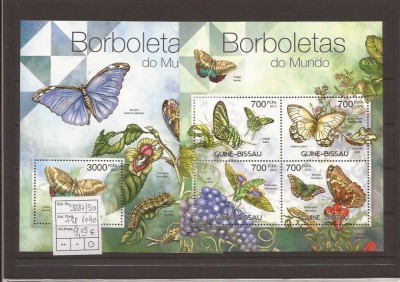 Guinea - Bissau - fluturi 5887/90+bl.1040 foto