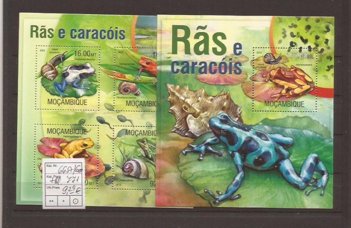 Mozambik - broaste 6657/60+bl.771