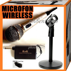 MICROFON WIRELESS + STATIV MICROFON foto
