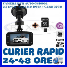 CARD 32GB + CAMERA VIDEO DVR AUTO MARTOR ACCIDENT GS8000L, FULL HD 1080p, SENZ G foto