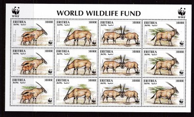 Eritreea 1996 fauna WWF MI 87-90 klb MNH w24 foto