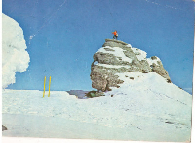 CPI (B6485) CARTE POSTALA - MUNTII BUCEGI. SFINXUL, 1976 foto