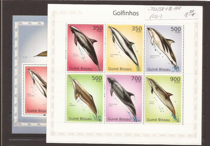 Guinea - Bissau - dolphins 5033/38+bl.868