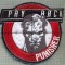 69 - EMBLEMA MANECA-PAY BACK -PUNISHER -EROU BENZI DESENATE -starea care se vede