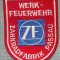 60 - EMBLEMA MANECA - POMPIERI -GERMANIA- WERK-FEUERWEHR -starea care se vede