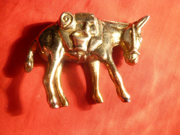 Figurina bronz - Magarus ,dim. = 5x7 cm