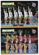 Sport olimpiada Atena 2004 si Beijing 2008 lotul feminin gimnastica lot 2 bucati foto